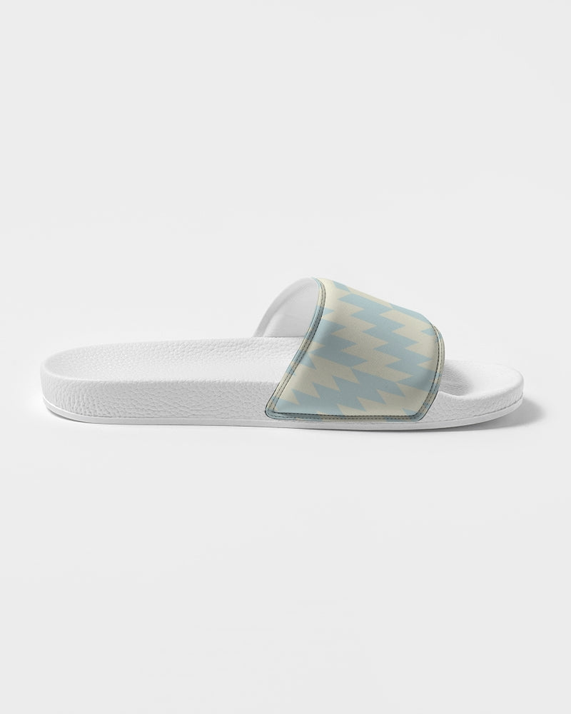 Blue Zig Zag Women's Slide Sandals