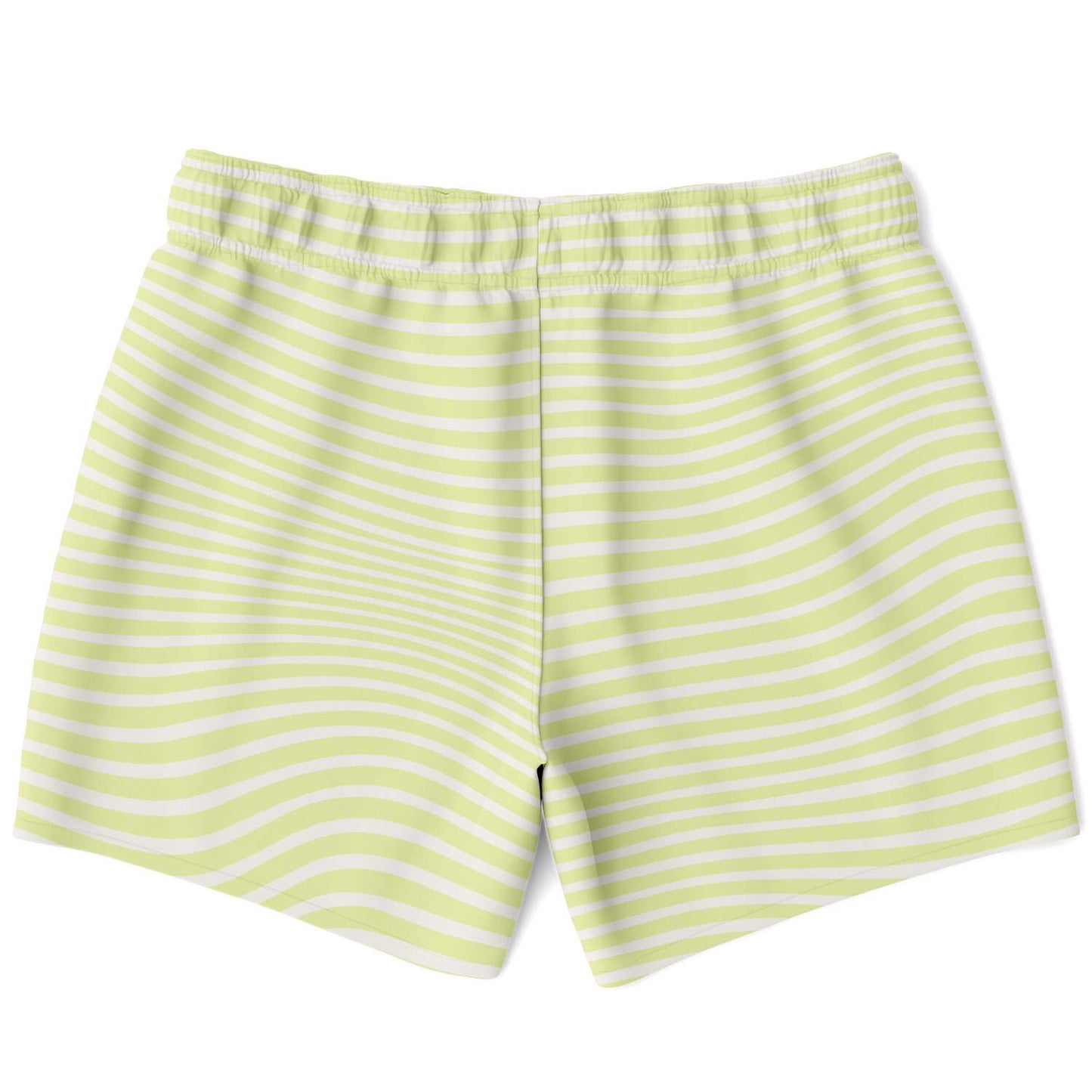 Lime Wave Stripes Swim Shorts