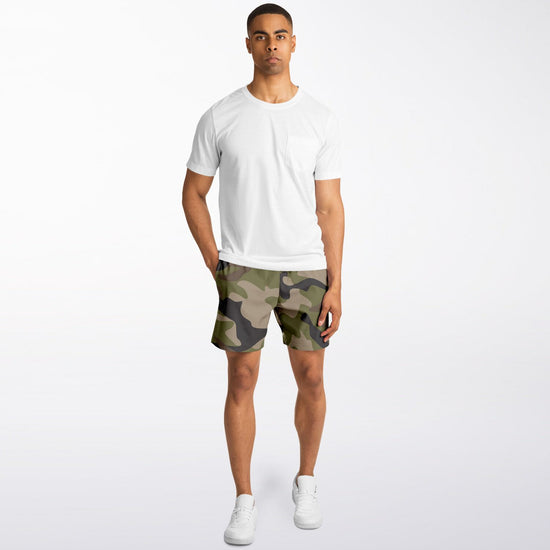 Woodland Camo Men's Fleece Shorts