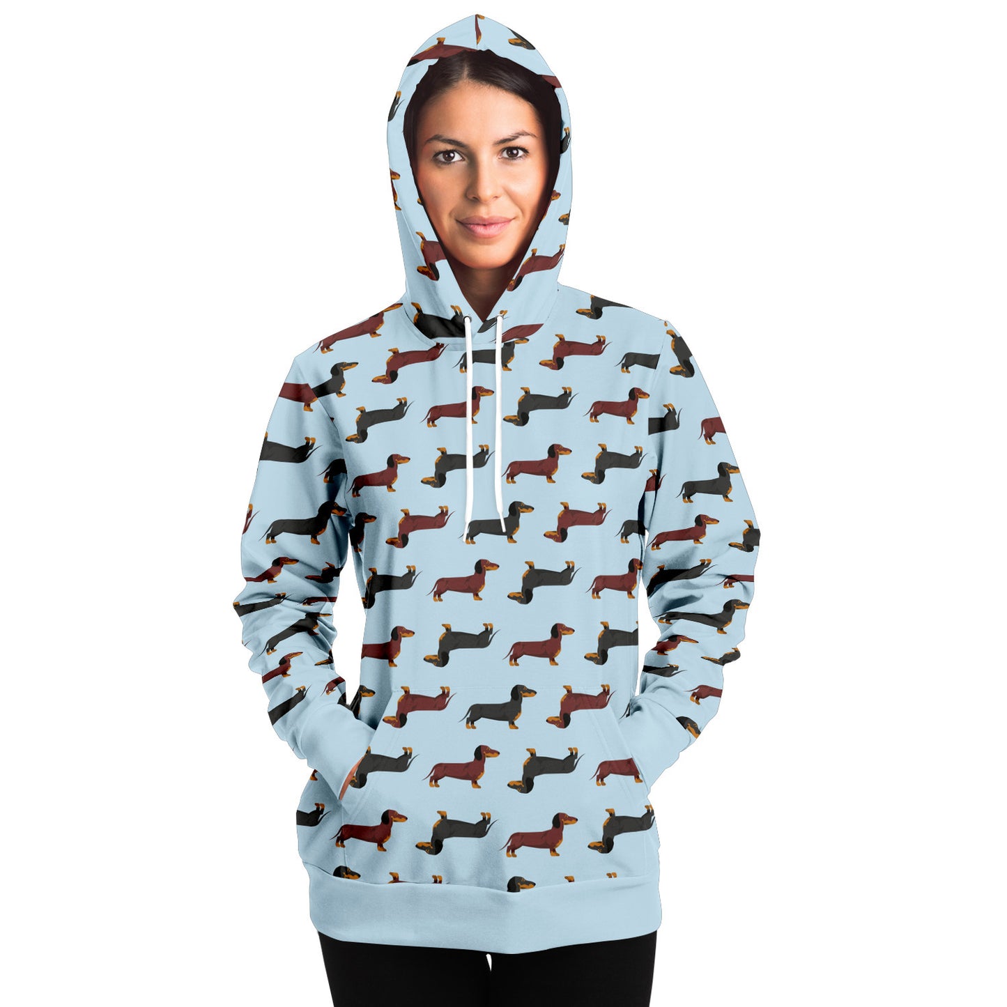 Dachshund Lovers Unisex Hoodie in Blue