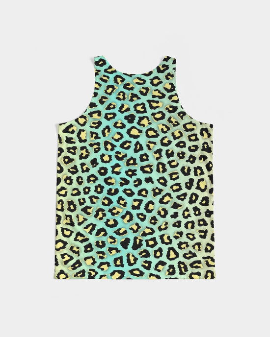 Load image into Gallery viewer, Spearmint Banana Leopard Print Men&amp;#39;s Tank
