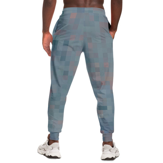 Slate Pixelated Unisex Fleece Joggers