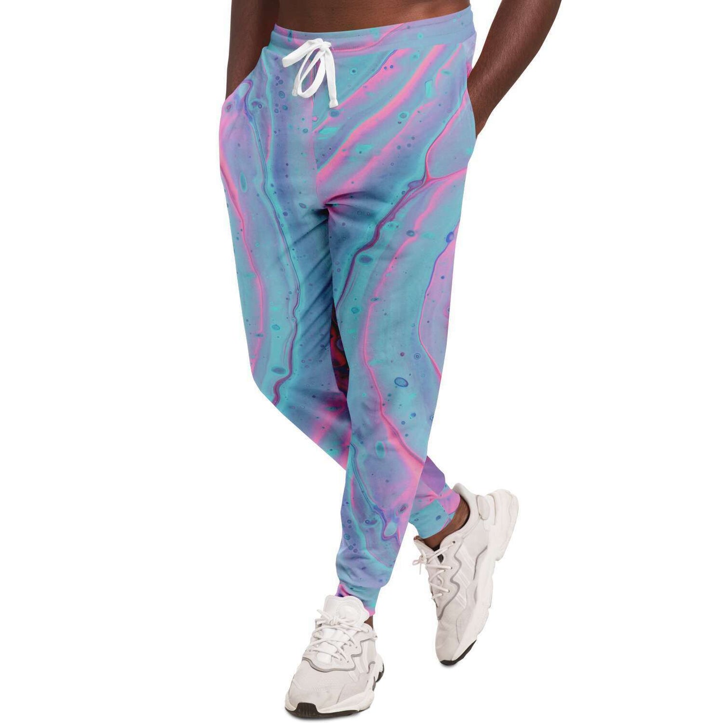 Marshmallow Marbled Unisex Fleece Joggers