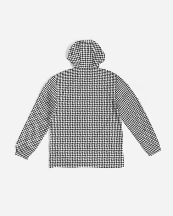 Houndstooth Men's Windbreaker Hooded Jacket