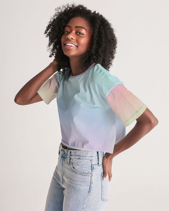 Soft Rainbow Lounge Cropped T Shirt