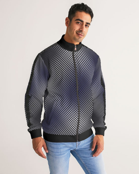 Black Violet Disposition Men's Stripe Sleeve Track Jacket