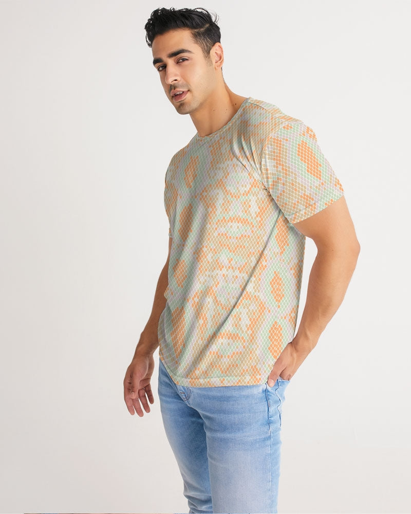 Green & Orange Snake Print Men's Tee