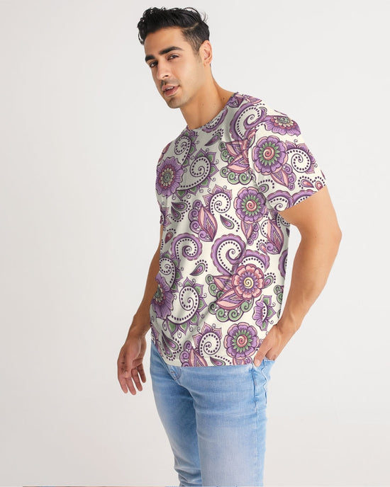 Purple Cream Paisley Men's Tee