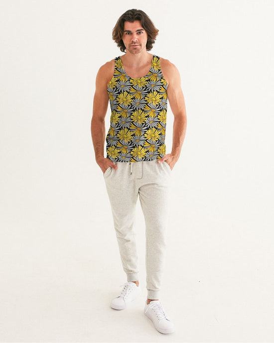 Yellow Pop Floral Men's Tank