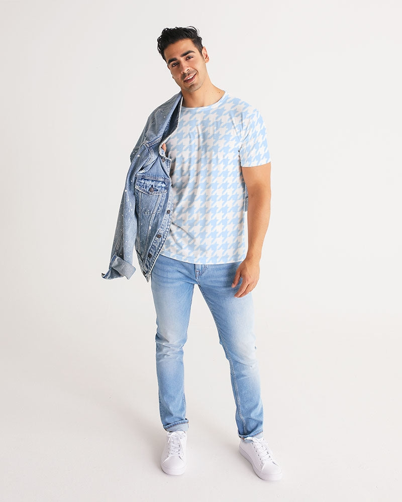 Baby Blue Large Houndstooth Men's Tee