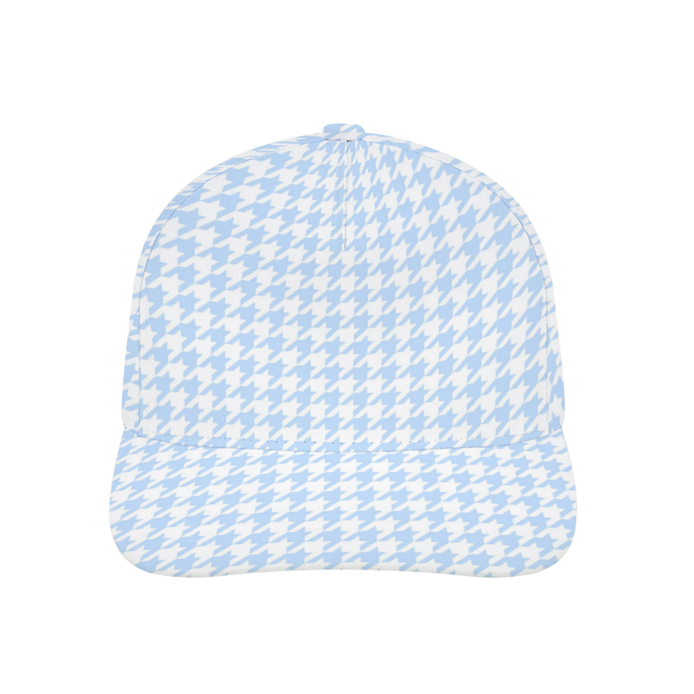 Baby Blue Large Houndstooth Cap