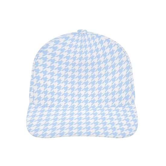 Baby Blue Large Houndstooth Cap