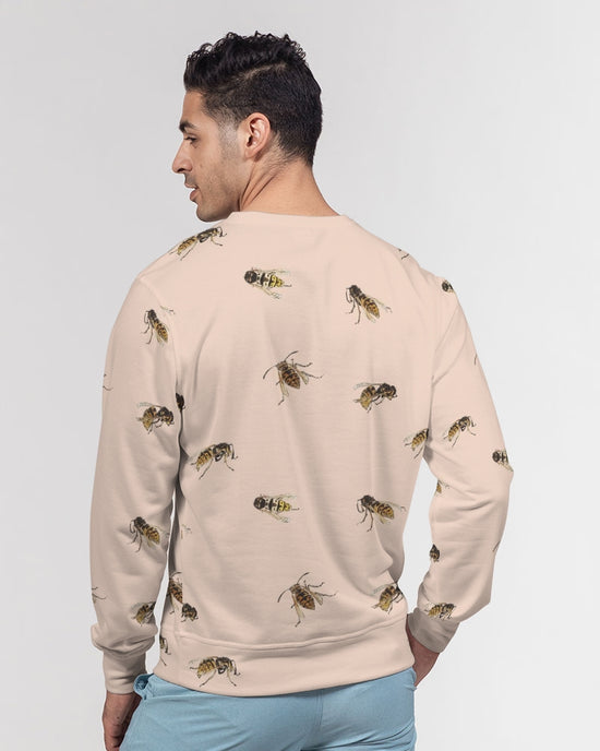 Wasps on Vanilla Cream French Terry Pullover Sweatshirt