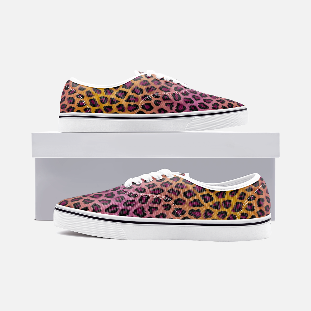 Vivid Cheetah Low Cut Canvas Shoes