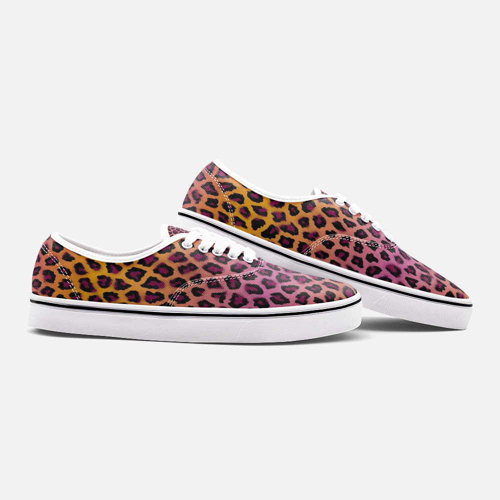 Vivid Cheetah Low Cut Canvas Shoes