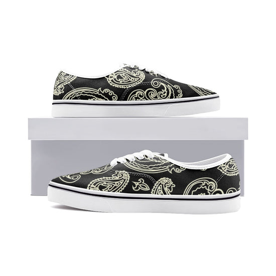 Black & Bone Paisley Low Cut Canvas Shoes