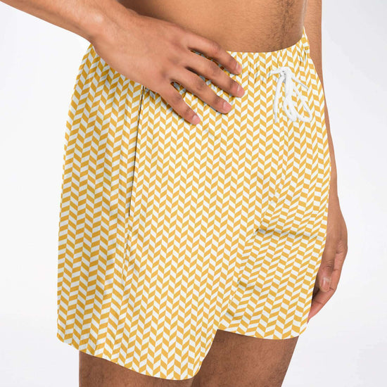 Mango Herringbone Swim Shorts