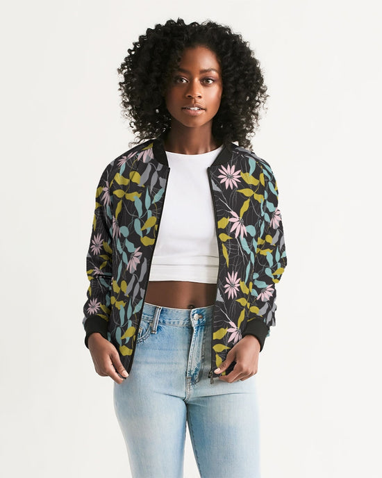 Load image into Gallery viewer, Evening Floral Women&amp;#39;s Bomber Jacket
