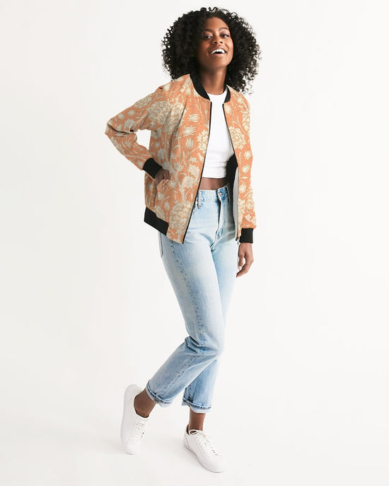 Load image into Gallery viewer, Vintage Tulip Women&amp;#39;s Bomber Jacket
