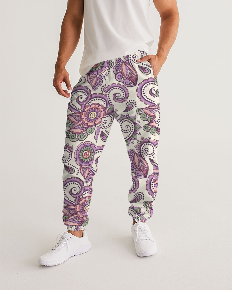 Purple Cream Paisley Men's Lightweight Track Pants