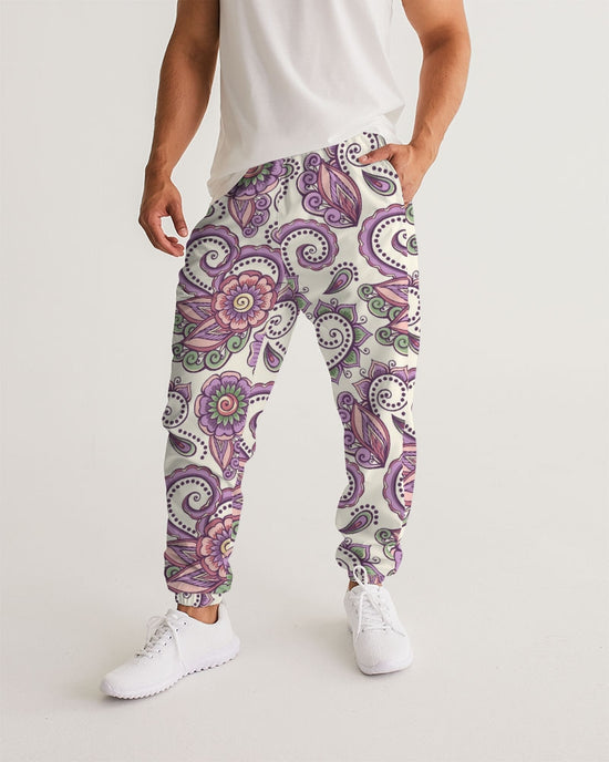 Purple Cream Paisley Men's Lightweight Track Pants