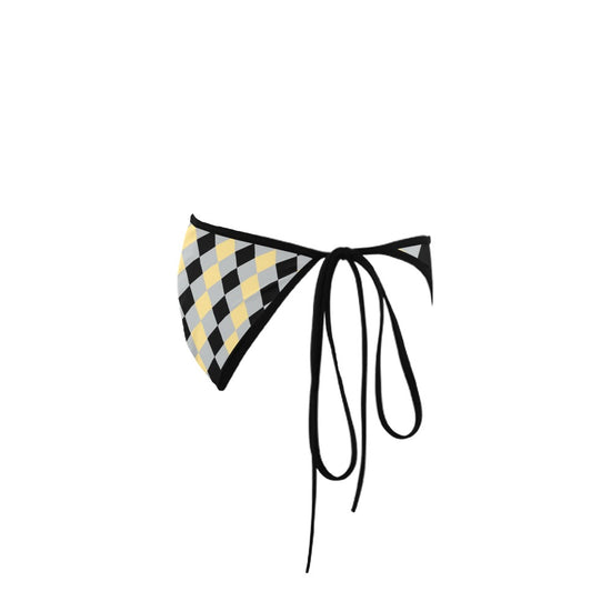 Yellow Argyle Check Bikini Bottom