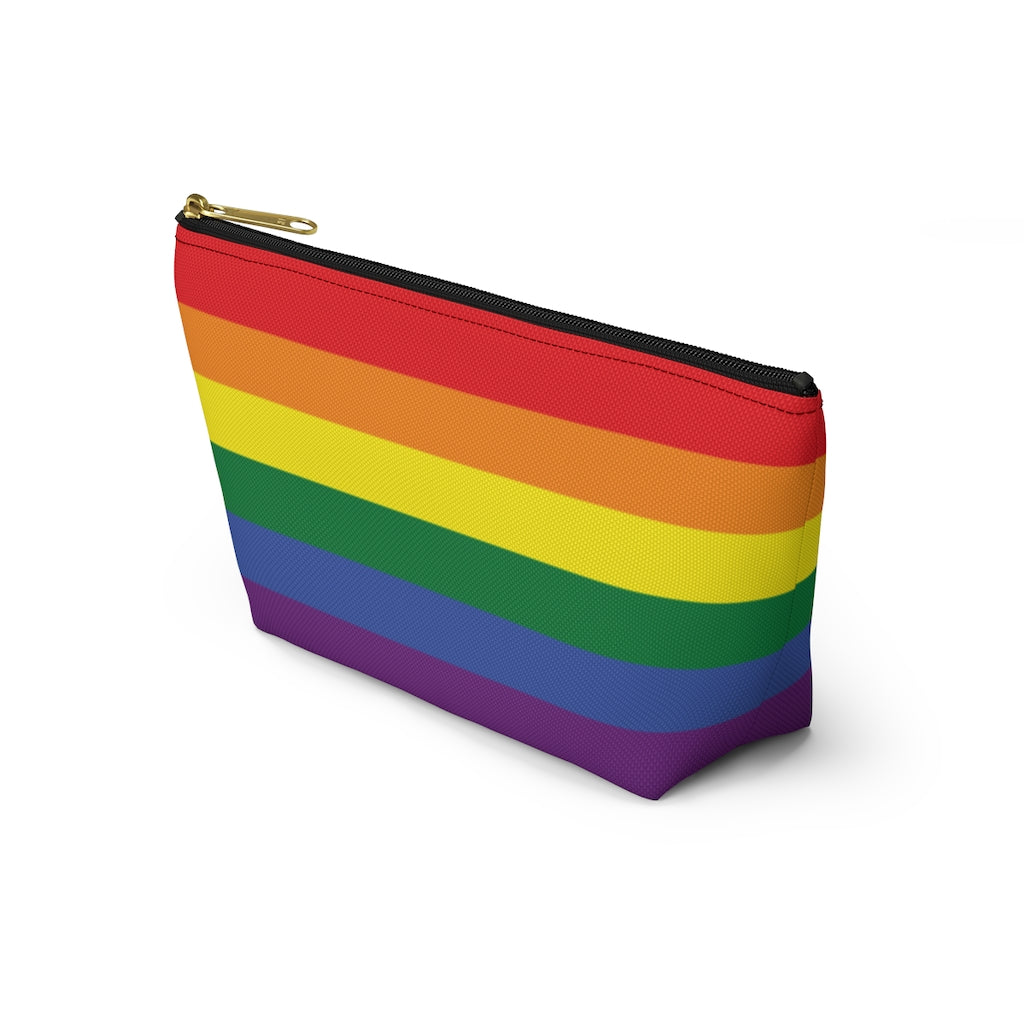 Personalized Rainbow Accessory Pouch w T-bottom