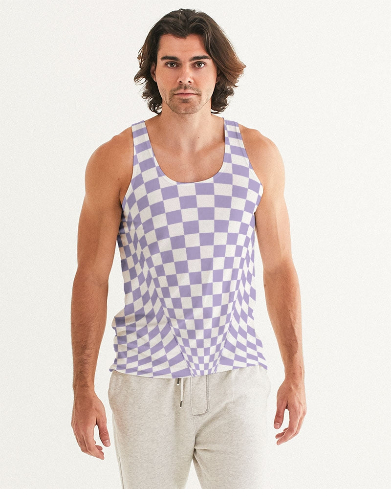 Purple Check Men's Tank