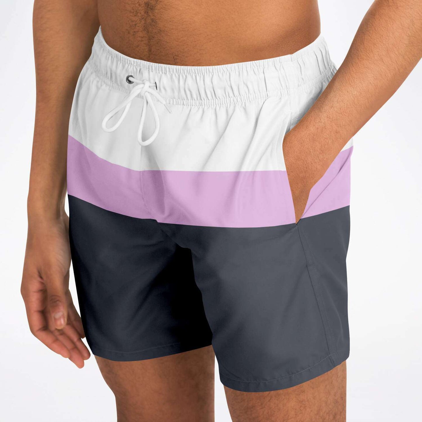 Charcoal Pink Swim Shorts