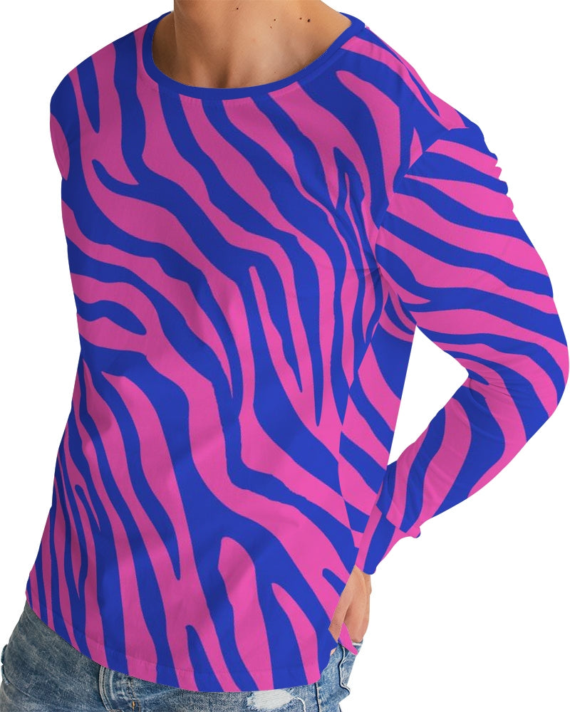 Electric Zebra Men's Long Sleeve T Shirt