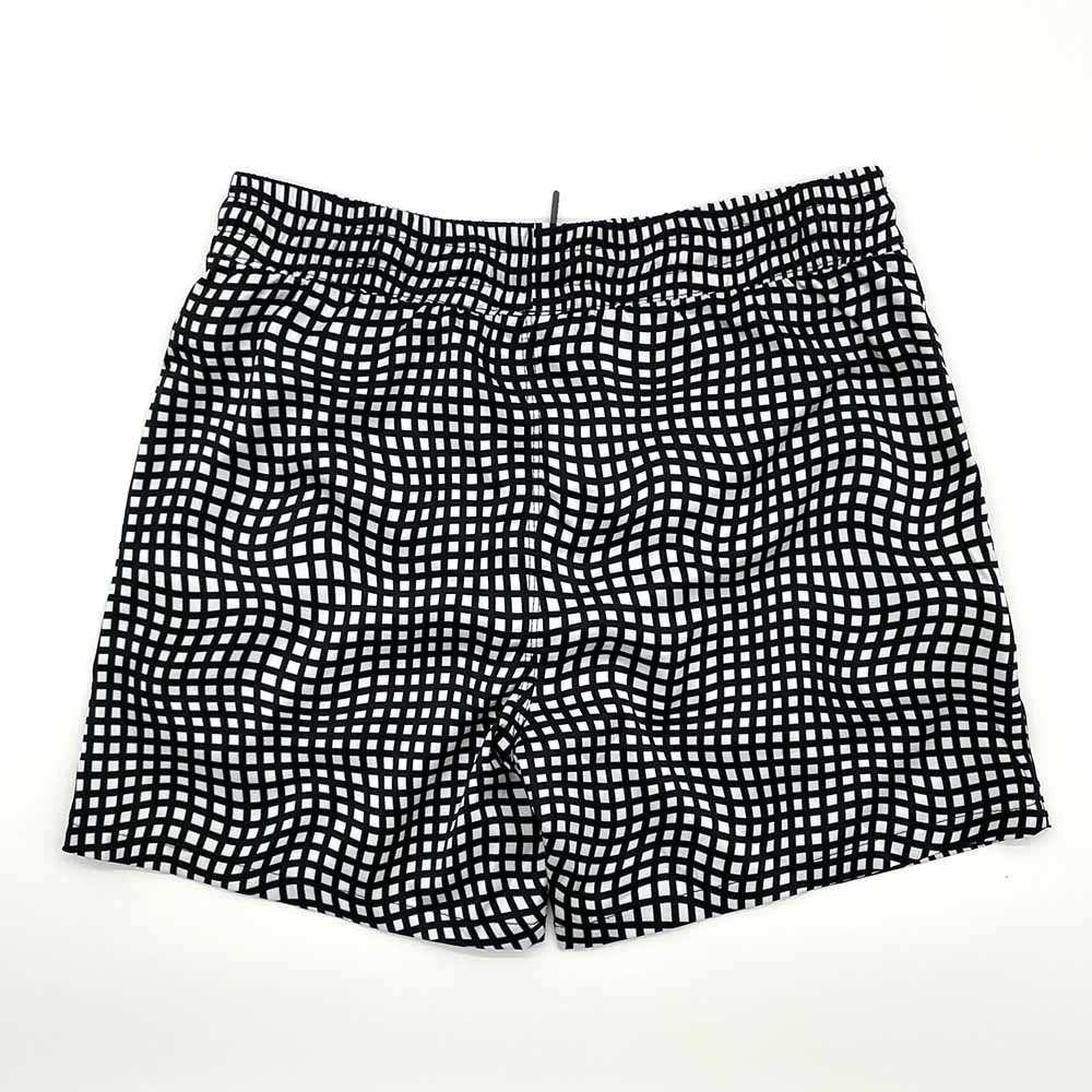 Black & White Mesh Swim Shorts (S2)