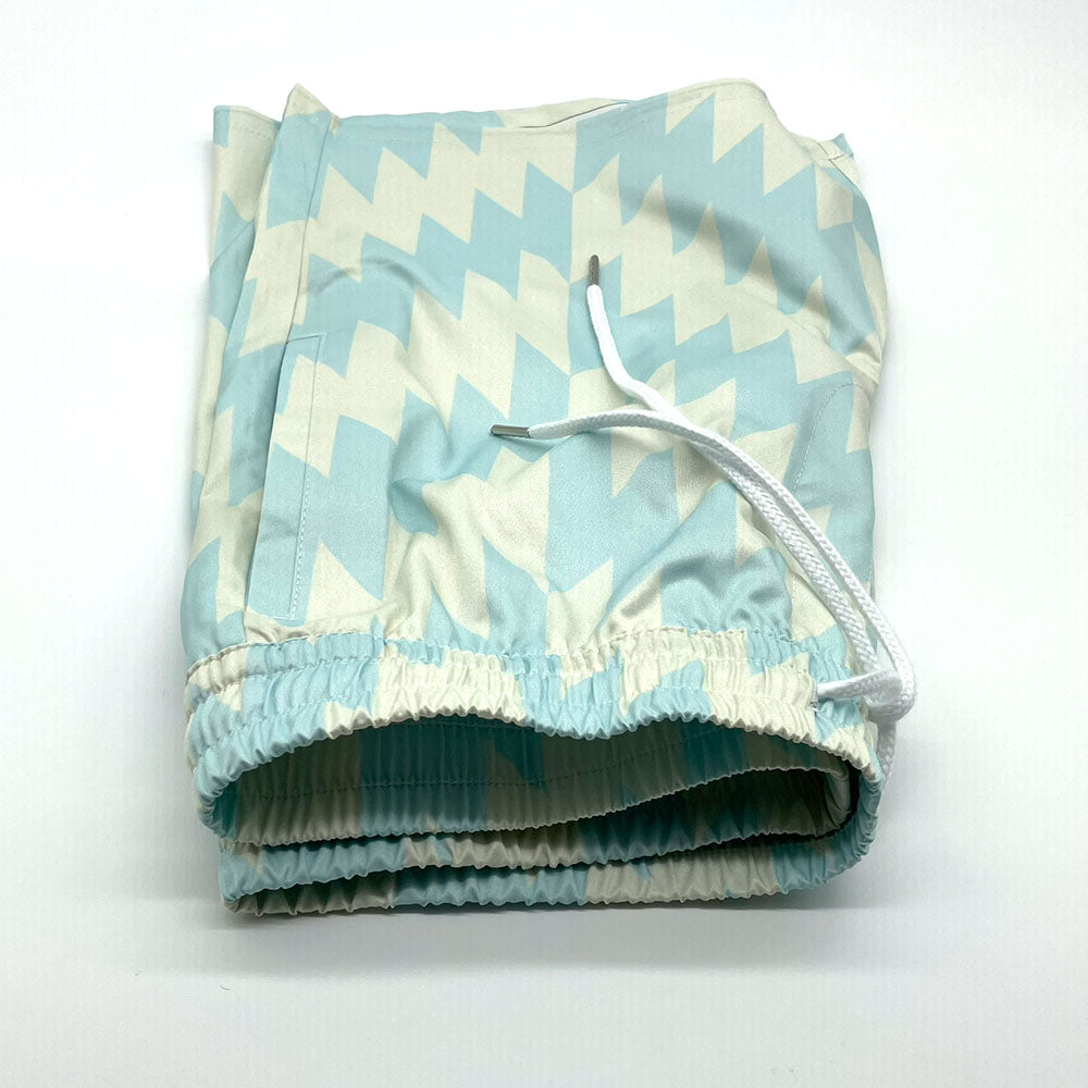 Load image into Gallery viewer, Blue Zig Zag Swim Shorts (S2)
