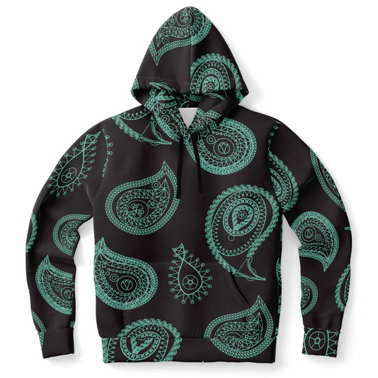 Load image into Gallery viewer, Mint Paisley Unisex Hoodie
