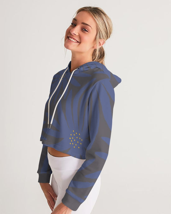 Graphite Garden Women's Cropped Hoodie