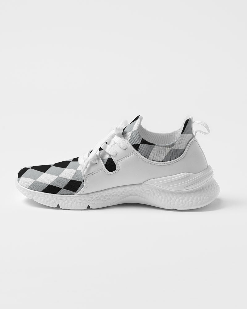 Harlequin Check Concrete Black & White Men's Sneakers