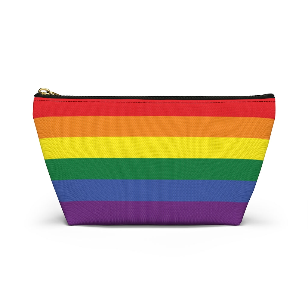 Personalized Rainbow Accessory Pouch w T-bottom