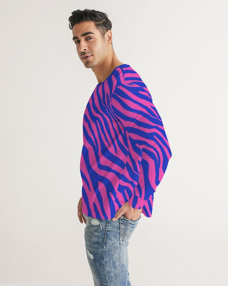 Electric Zebra Men's Long Sleeve T Shirt