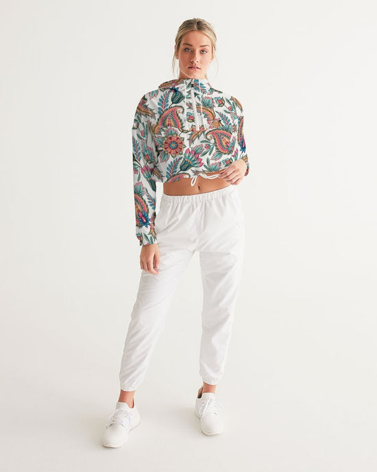 Pure Paisley Women's Cropped Windbreaker Jacket