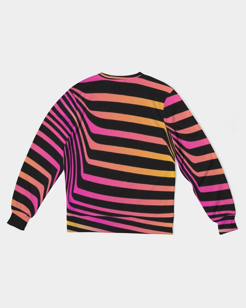 Neon Sunrise Classic French Terry Crewneck Pullover Sweatshirt