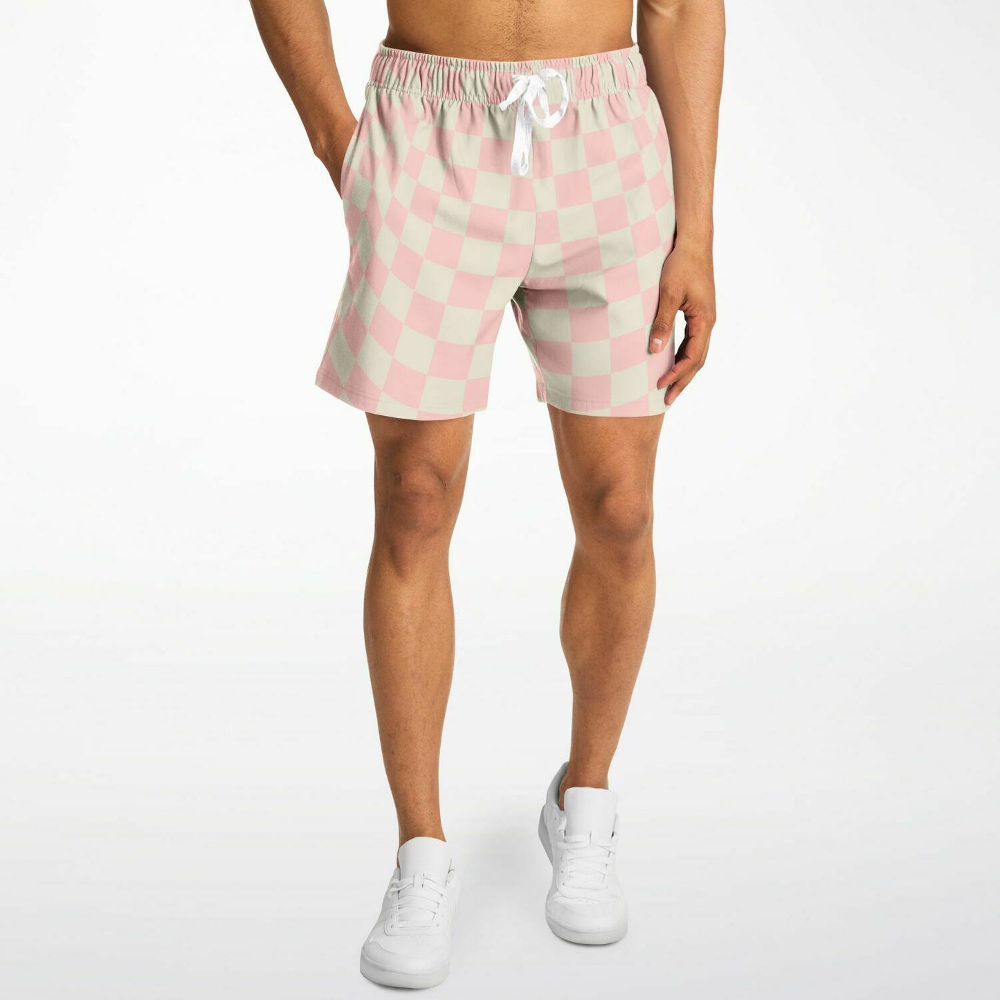 Pink Vanilla Check Fleece Shorts
