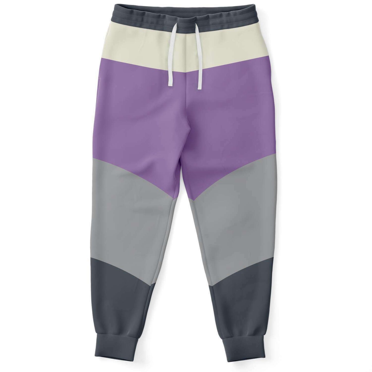 Load image into Gallery viewer, Purple Charcoal Gray Unisex Fleece Joggers
