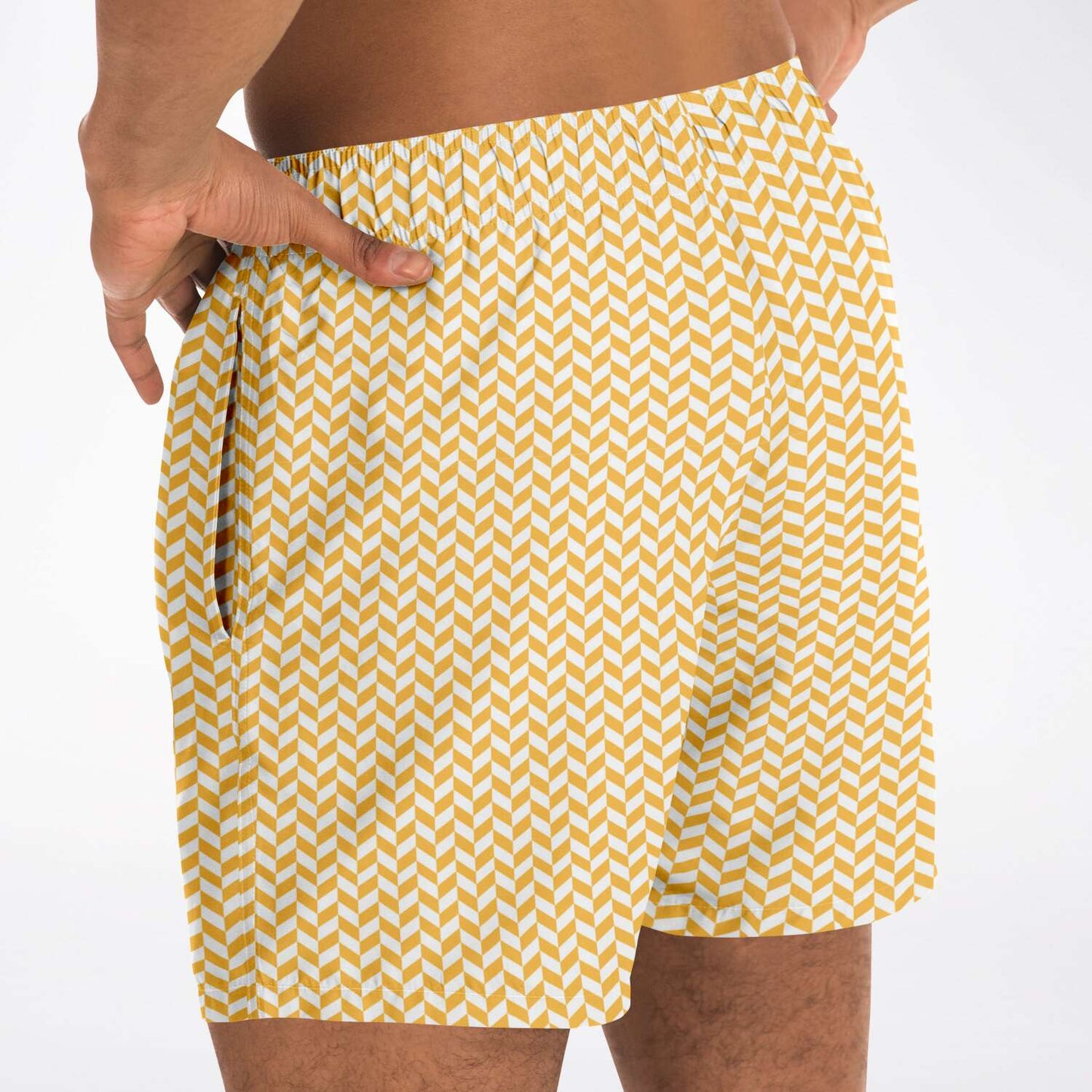 Mango Herringbone Swim Shorts