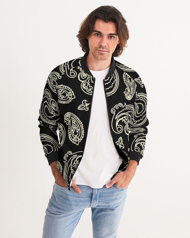 Black & Bone Paisley Men's Bomber Jacket