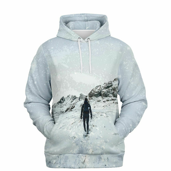 Snow Hiking Unisex Fleece Hoodie