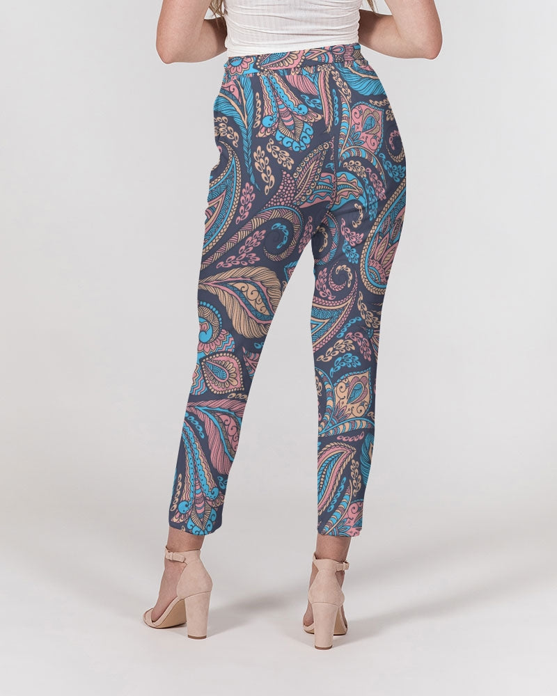 Perfect Paisley Women's Belted Tapered Pants