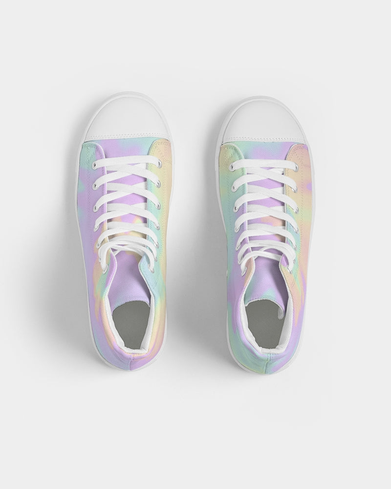 Load image into Gallery viewer, Lilac Mint Tie Dye Men&amp;#39;s Hightop Canvas Shoe
