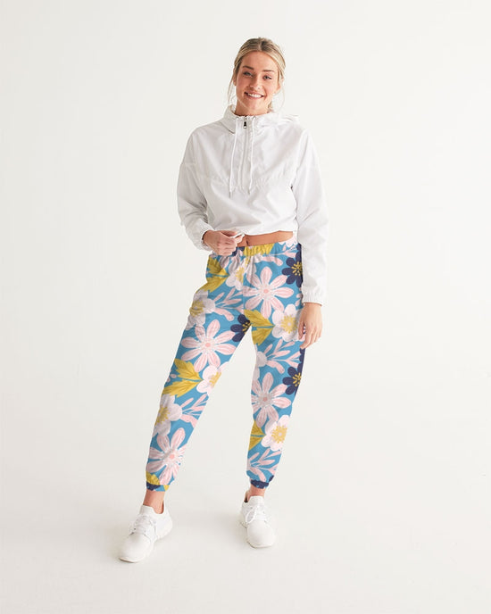 Load image into Gallery viewer, Blue Frisky Floral Lightweight Women&amp;#39;s Track Pants
