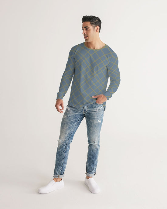 Skating Rink Blue Men's Long Sleeve Tee