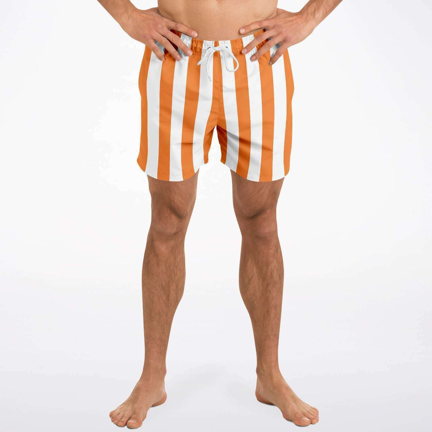Orange Stripe Swim Shorts