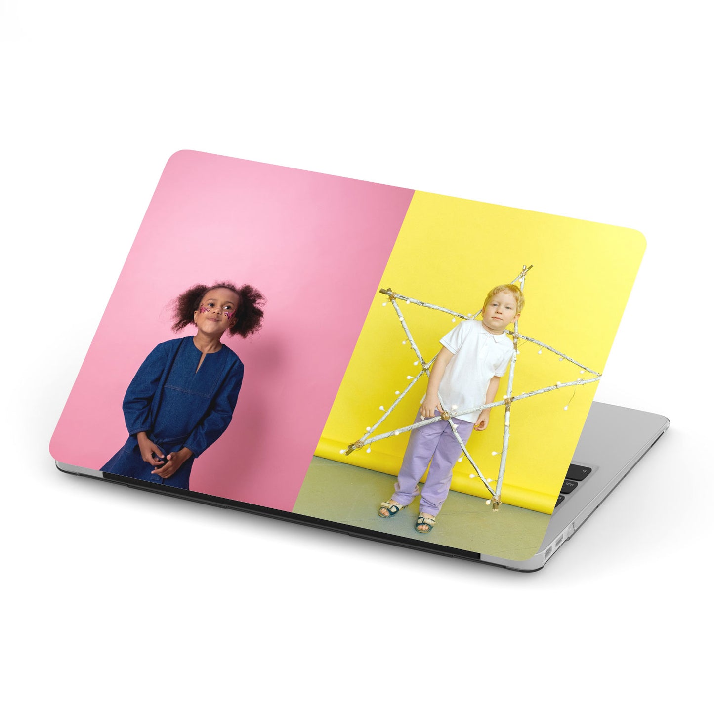 Load image into Gallery viewer, Custom Photo Macbook Hard Shell Case - Two Images Personalized
